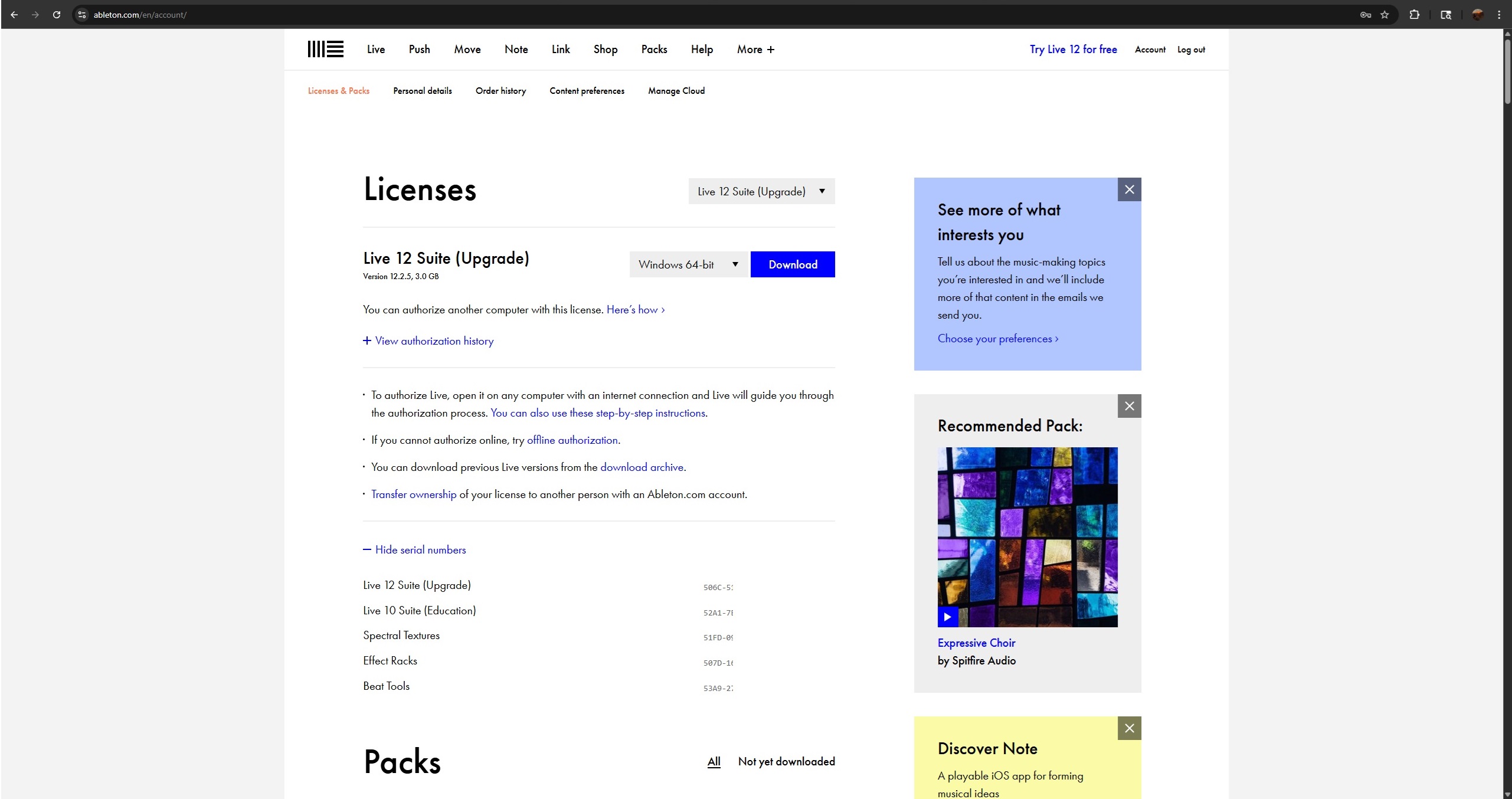 Ableton Ableton Live 12 Suite